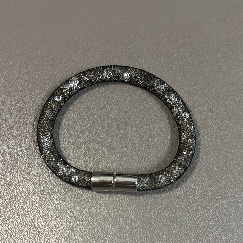 Swarovski Black Sparkly Mesh Crystal Bracelet